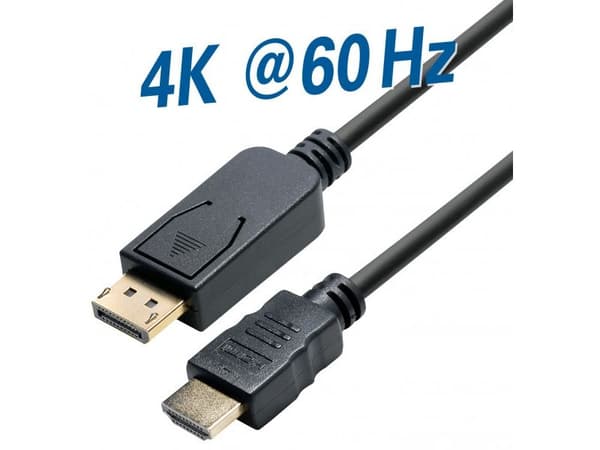 Transmedia C 310-2, 2 m, DisplayPort, HDMI, Hankjønn, Hankjønn, Rett