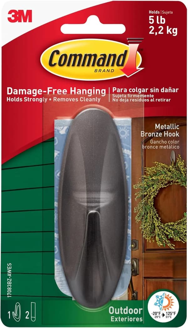 Command, 3M Command 1708BZ, bronze, kasse a 4 pakker
