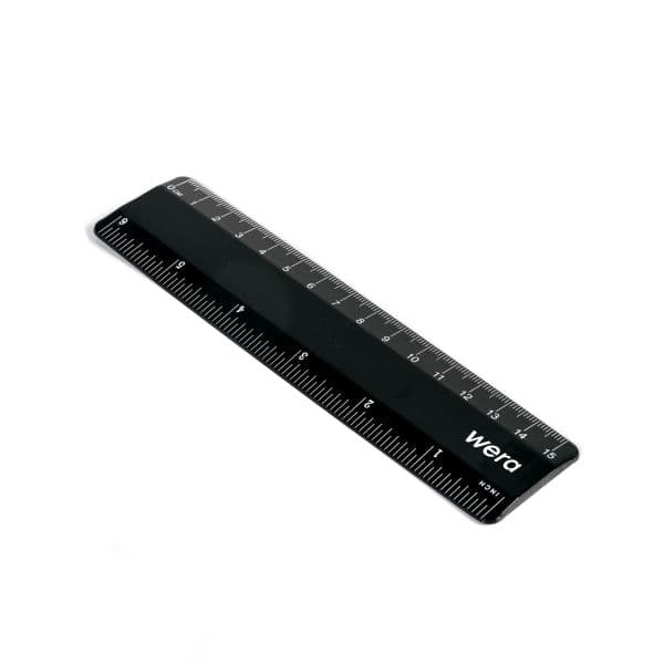 Wera Lineal 15cm Blød Sort - (6 stk.)