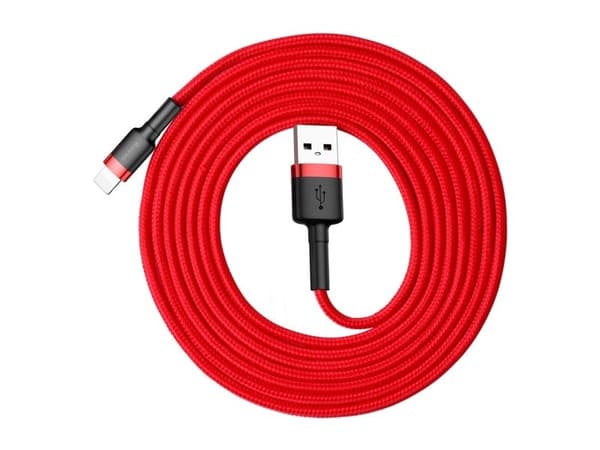 Baseus CALKLF-C09, 2 m, USB A, Lightning, Uros, Uros, Punainen