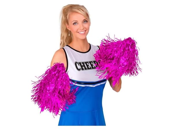 Rosa pom poms, 2 stk