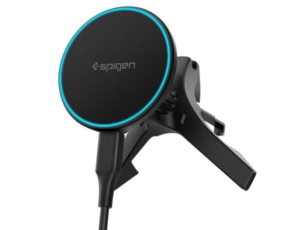 Spigen EV15MAQ Essential Qi2 MagSafe bilventilholder - sort