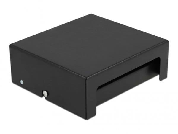 Delock - Blank keystone-patchpanel - väggmontering, kan monteras på DIN-skena - svart - 6 portar