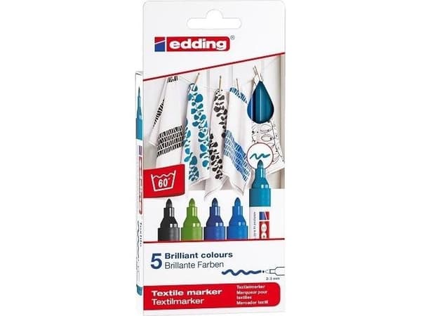 Edding 4500, 5 styck, Multifärg, Rundad spets, Multifärg, Rund, Multi