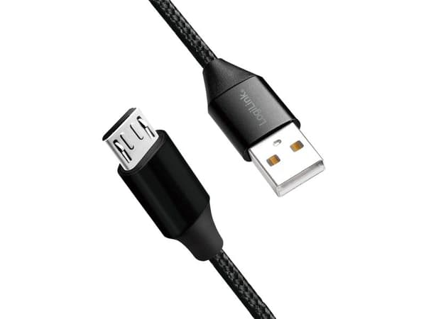LogiLink CU0144, 1 m, USB A, Micro-USB B, USB 2.0, 0,48 Gbit/s, Sort