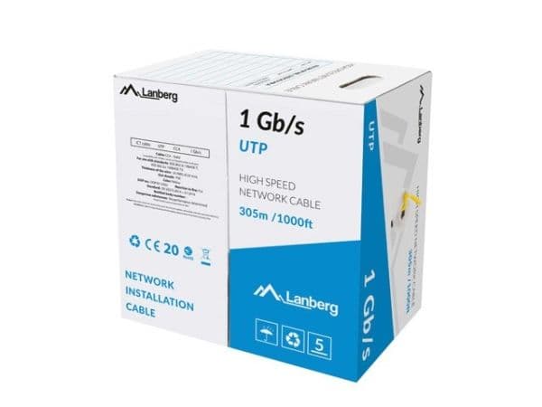 Lanberg - Bulkkabel - 5.6 mm - UTP - fast - gul