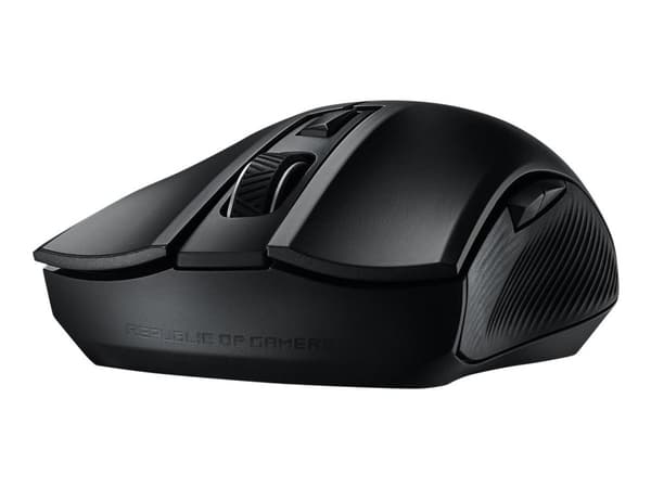 ASUS ROG Strix Carry, Oikeakätinen, Optinen, RF Wireless + Bluetooth, 7200 DPI, Musta
