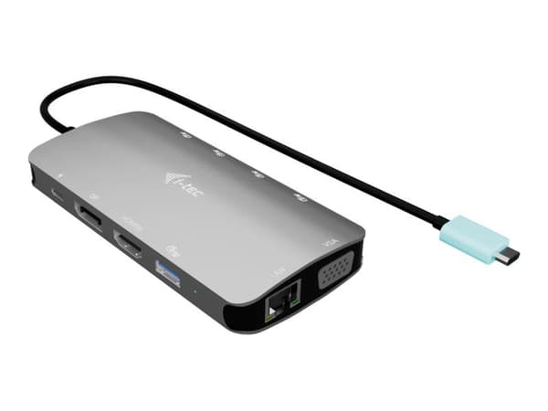 i-Tec - Dockningsstation - USB-C / USB4 / Thunderbolt 3 / Thunderbolt 4 / Thunderbolt 5 - HDMI, DP, VGA - 1GbE