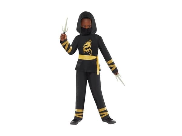 Guld drage ninja kostume