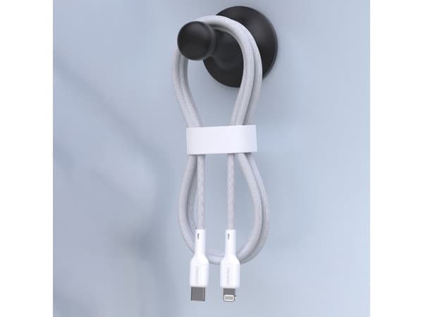 Dudao USB-C - Lightning 2 m valkoinen kaapeli (6976625334575)