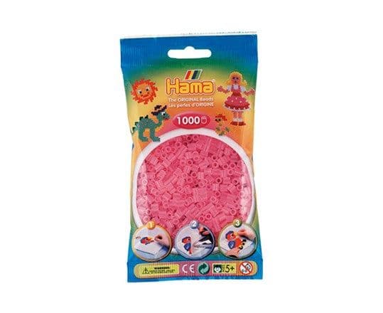 Hama Beads 207-72, Rosa, Translucent, Rørperle, 1000 stykker