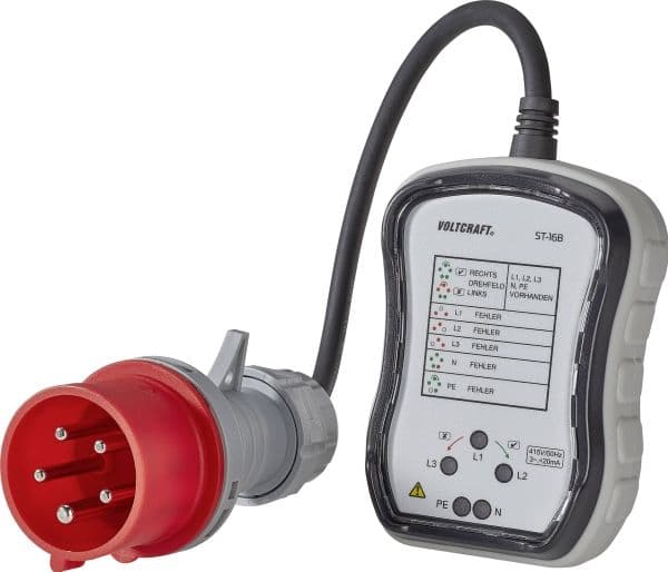VOLTCRAFT ST-16B stikkontakttester CEE-16A (ST-16B)