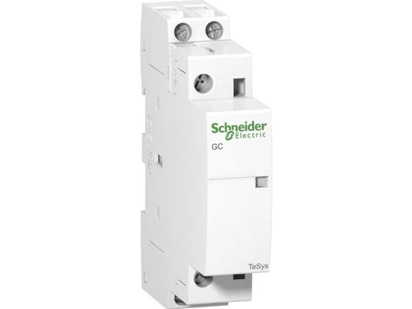 Modulkontakt 2polig, 25A kontrollspänning 230V AC, bredd 17,5mm