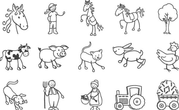 HEYDA 204888488, Stämpelset för barn, Multifärg