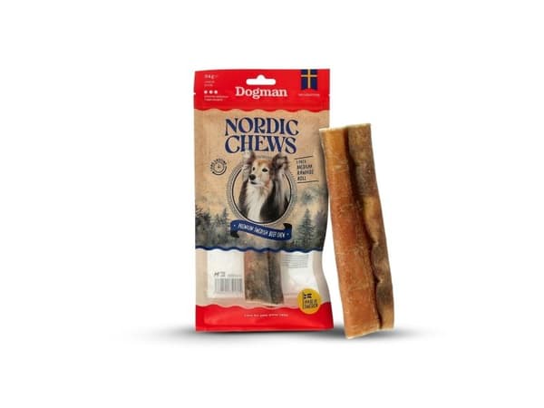 Dogman Nordic Chews Beef Rawhide Roll Medium 1p