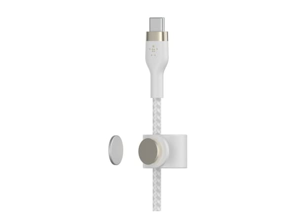 Belkin BOOST?CHARGE PRO Flex, 3 m, USB C, USB C, USB 2.0, Valkoinen