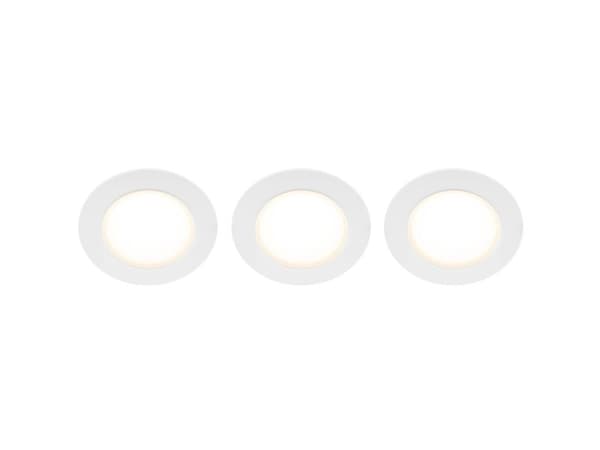 Doris 230V Dimbar downlight spotlight 3000K 400lm IP65 3-pack Vit