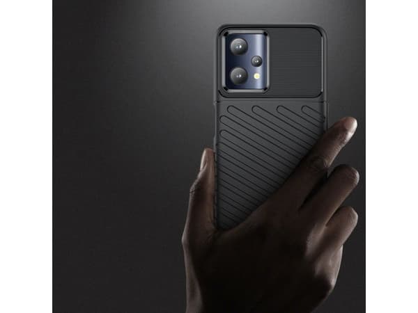 Thunder Case flexibelt pansarskal för Realme 9 Pro - svart