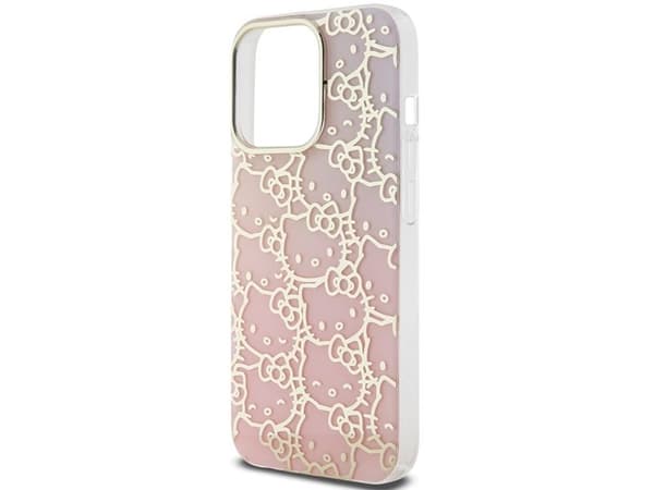 Hello Kitty hardcase til iPhone 13 Pro / 13 6,1" IML Gradient Electrop Crowded Kitty Head (rosa/rosa)