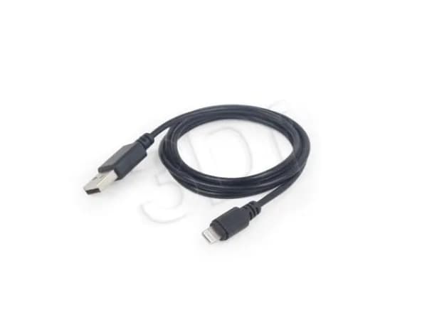 Gembird CC-USB2-AMLM-2M, 2 m, Lightning, USB A, Musta, Suora, Suora
