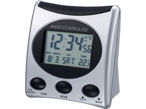Technoline WT 221, Digital väckarklocka, Silver, 12/24h, F, °C, Universal, LCD