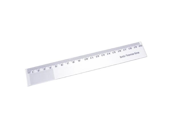 Stick'n linjal 20 cm transparent