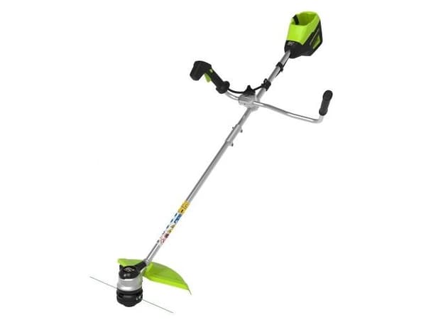 Greenworks GD60BCB, Trådkutter, 40 cm, Nylontråd, U-type håndgrep, 2 mm, Sort, Grønn, Sølv