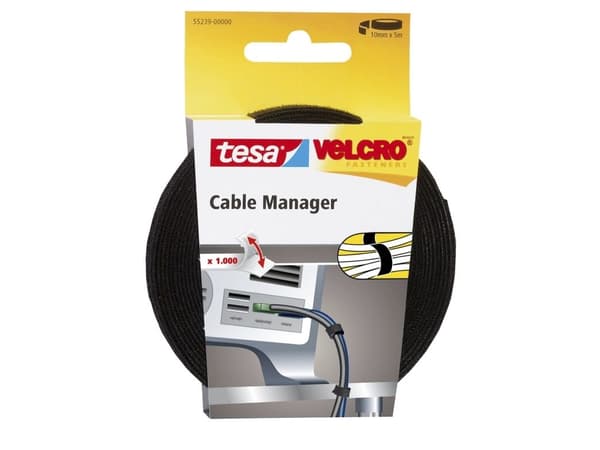 TESA 55239, Musta, 5 m, 10 mm, 1 kpl