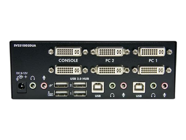StarTech.com SV231DD2DUA, 2048 x 1536 pikseliä, Musta