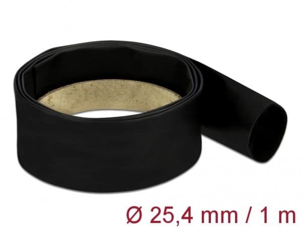 Delock - Värmekrympslangar - 1 m - svart