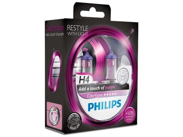 Philips Colorvision Lilla H4 60/55W 12V - Sæt