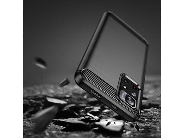 Carbon Case fleksibelt deksel til Xiaomi Redmi Note 11 - svart