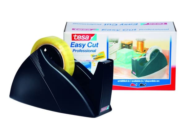 Tesa Easy Cut - Dispenser - skrivebord - svart