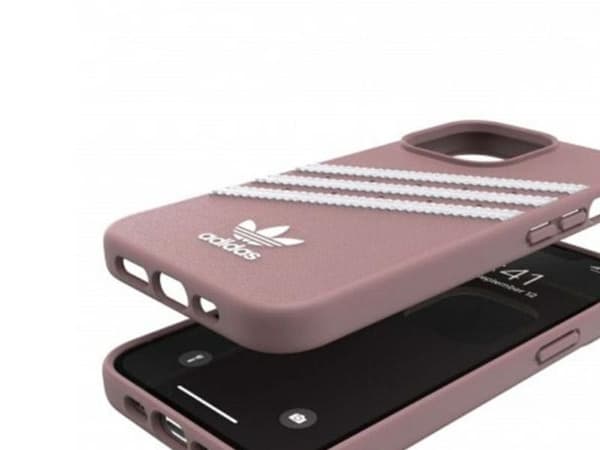 Adidas OR støpt PU-deksel til iPhone 13 Pro / iPhone 13 - rosa