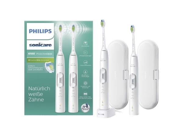 Philips Sonicare ProtectiveClean 6100 HX6877 -- trådløs - hvit/sølv
