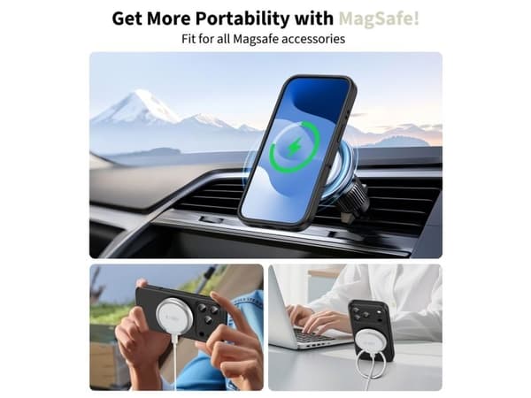 Tech-Protect silikon MagSafe-skal för iPhone 17 Pro - svart