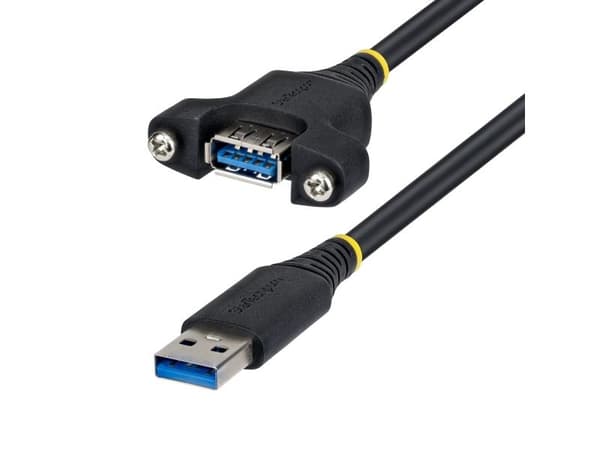 2m Panel Mount USB-A Extension Cable