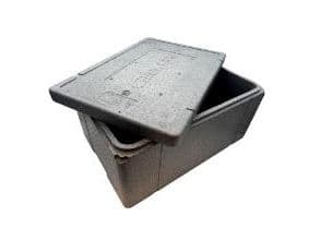 Termokasse 60x40x24 cm med låg EPS Sunpack Sort,stk
