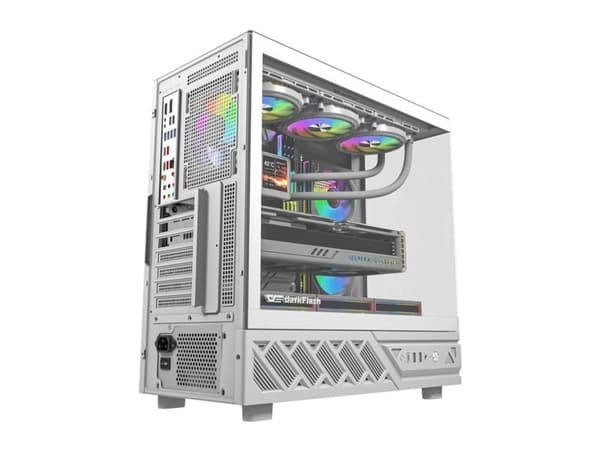 Darkflash DS950 kabinett hvit + 6 vifter