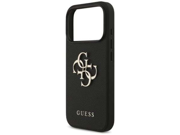 Guess Grained Big 4G & Classic loggdeksel til iPhone 17 Pro - sort