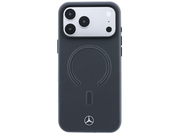 Mercedes Leather 3D MagSafe Case for iPhone 18 Pro / 17 Pro - Anthracite