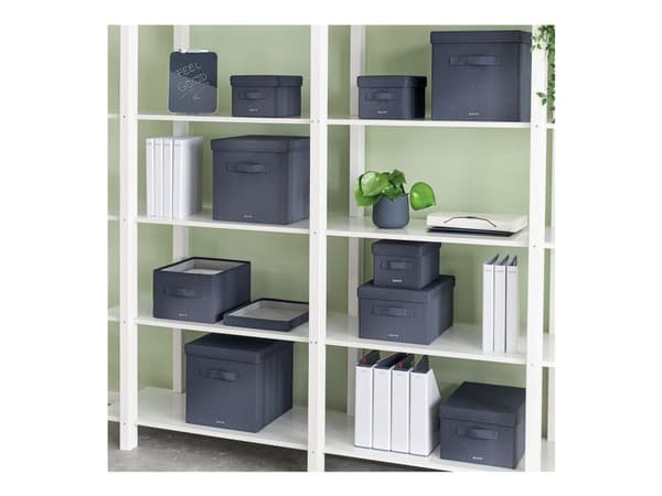 Leitz Fabric Storage - Lagerboks - small - fløyelsgrå (en pakke 2)