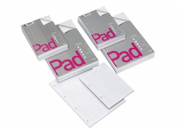 A4-block Bantex standard, linjerat, perforerat - (5 st.)