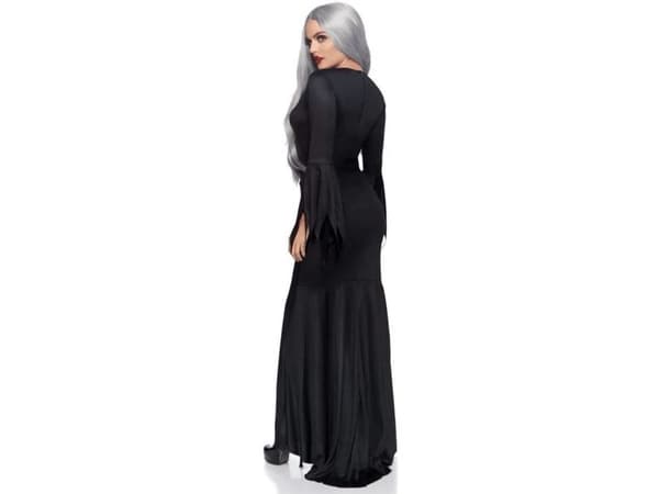 Gothic svart lång klänning