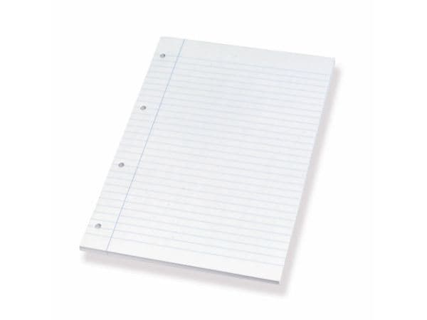 A4-block Bantex standard, linjerat, perforerat - (5 st.)