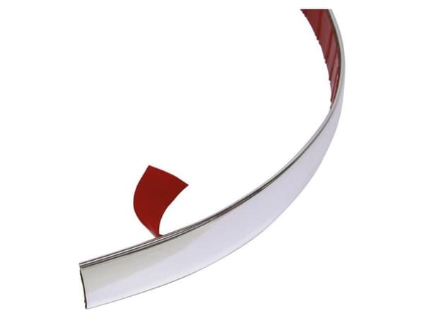 Dekorationslist i krom 12 mm x 8 m