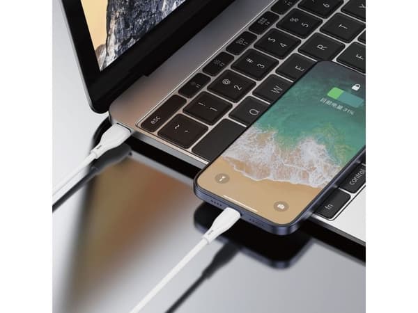 Dudao USB / Lightning-kabel 5A 1m hvit (L2L 1m hvit)