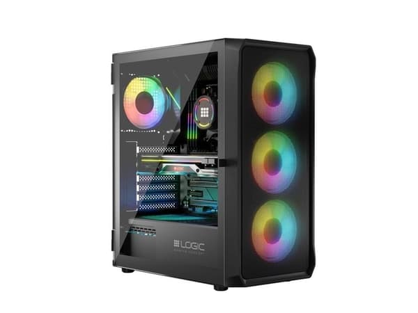 Logic PORTOS ARGB MINIDI USB 3.0 kabinet sort