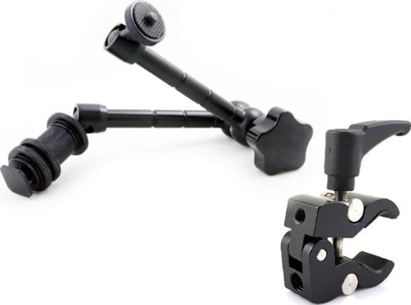 Commlite nivelletty Magic Arm 11" + puristin Clamp Clamp