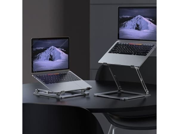 Tech-Protect ULS400 universellt vikbart stativ för laptops upp till 17" - silver